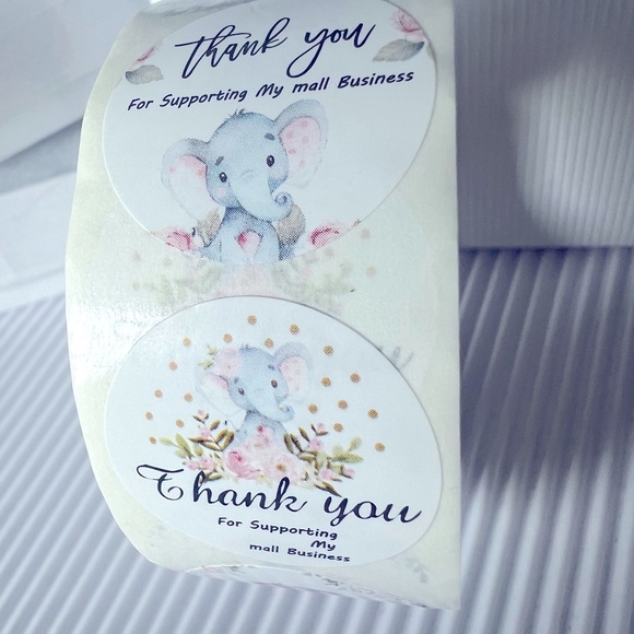 2/25$ 500 pcs 8 Designs Elephant Thank You Stickers 1" inch - Picture 5 of 5